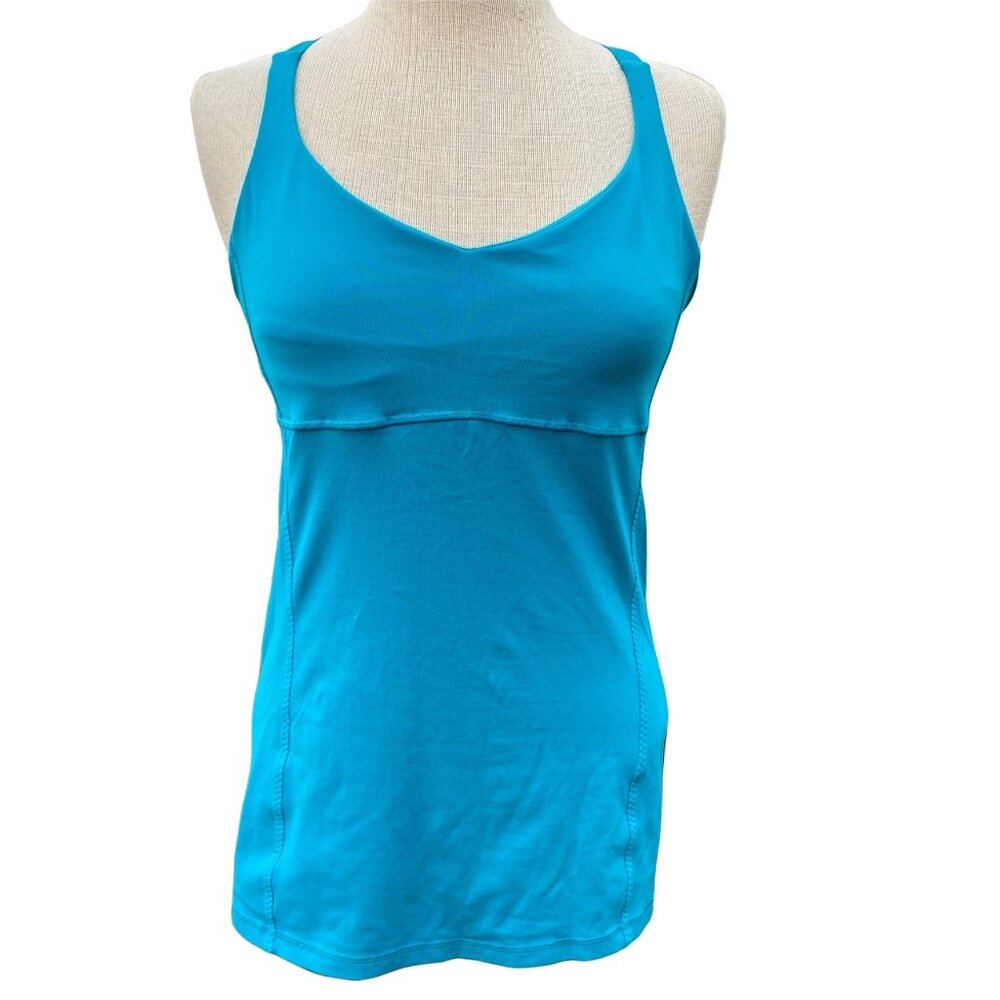 Lululemon Scoop Me Up Tank II Size 8/10 Luan Light WIC71S Spry Blue Strappy - Picture 2 of 14